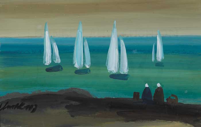 FOUR WHITE BOATS by Markey Robinson (1918-1999) (1918-1999) at Whyte's Auctions