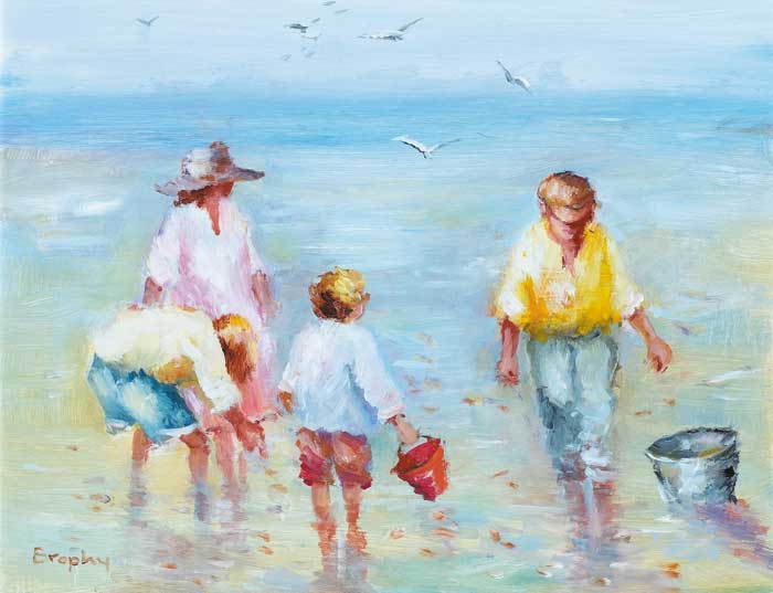 GATHERING SEASHELLS by Elizabeth Brophy (1926-2020) at Whyte's Auctions