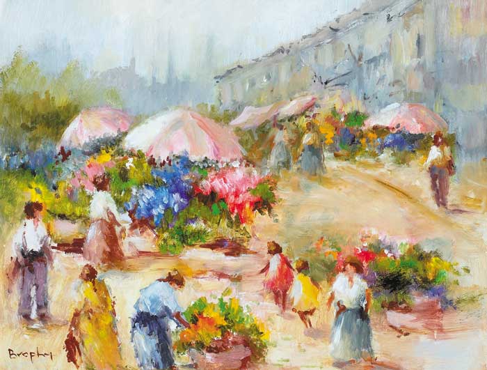 THE STREET UMBRELLAS by Elizabeth Brophy sold for �3,000 at Whyte's Auctions