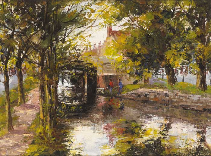 LEESON STREET BRIDGE, DUBLIN by Fergus O'Ryan sold for �2,400 at Whyte's Auctions