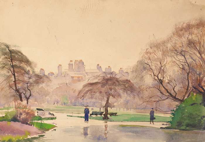 ST STEPHEN'S GREEN, DUBLIN by Simon Coleman RHA (1916-1995) at Whyte's Auctions