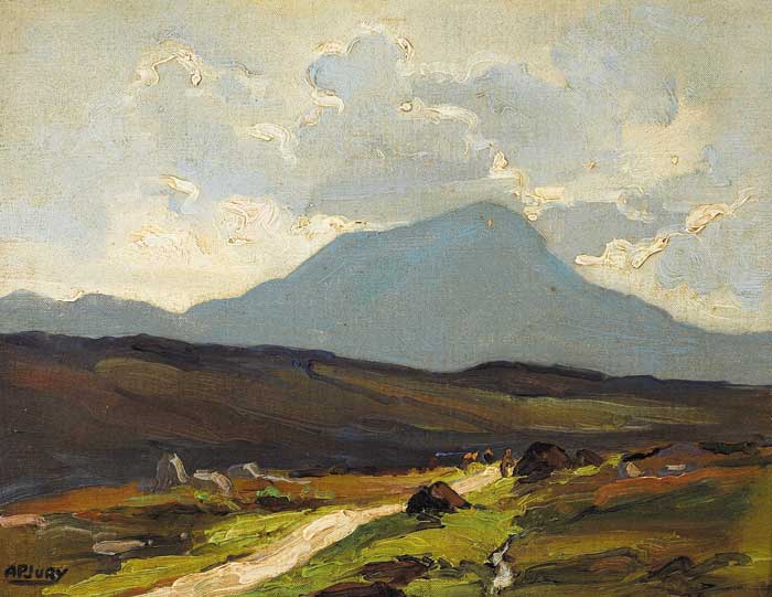 MUCKISH FROM GLEN ROAD, 1944 by Anne Primrose Jury sold for �1,000 at Whyte's Auctions