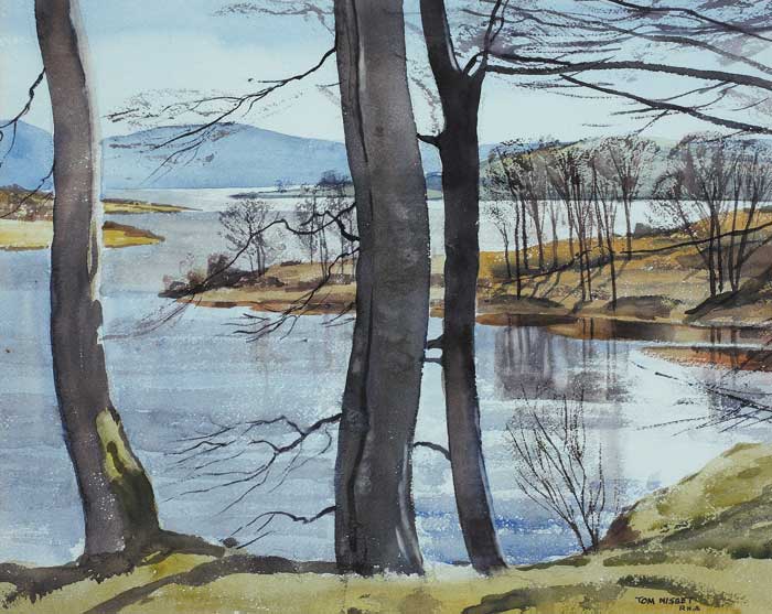 LAKE AT BLESSINGTON, COUNTY WICKLOW by Tom Nisbet RHA (1909-2001) RHA (1909-2001) at Whyte's Auctions