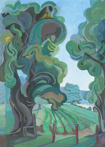 TREES AND PLOUGHED FIELD by Sylvia Cooke-Collis (1900-1973) at Whyte's Auctions