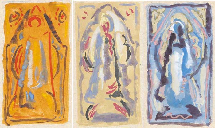 THREE STUDIES FOR THE MADONNA ENTHRONED by Mainie Jellett (1897-1944) at Whyte's Auctions