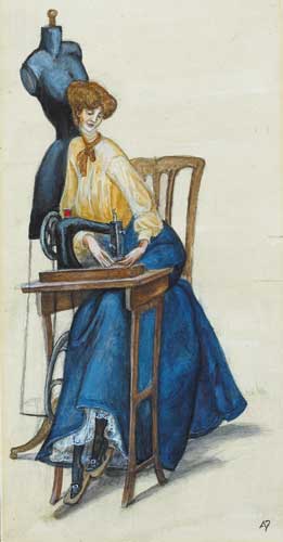 THE SEAMSTRESS by Albert Victor Ormsby Wood (1904-1977) at Whyte's Auctions