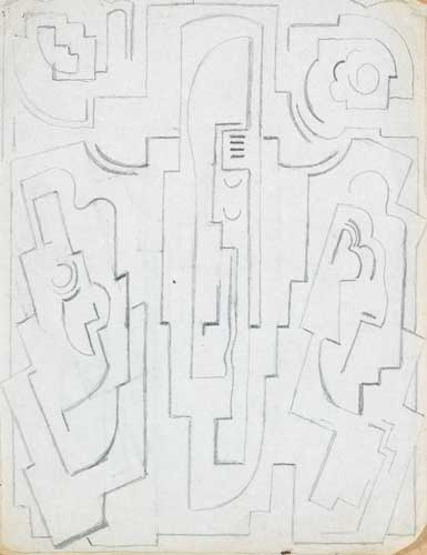 STUDY FOR COMPOSITION WITH FIVE ELEMENTS by Mainie Jellett (1897-1944) at Whyte's Auctions