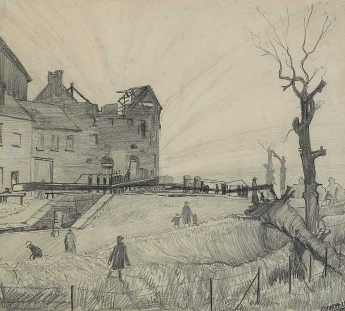CANAL SCENE, DUBLIN, 1928 by Harry Kernoff RHA (1900-1974) RHA (1900-1974) at Whyte's Auctions