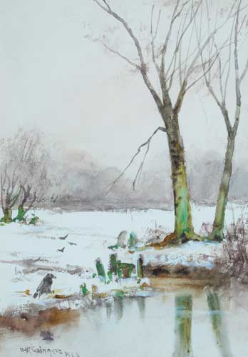 A WINTER DAY NEAR EDGEWARE, 1920 by William Bingham McGuinness sold for �1,000 at Whyte's Auctions