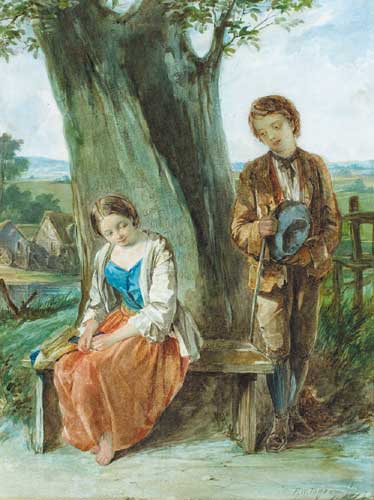 COURTING COUPLE by Frank William W. Topham (1838-1924) at Whyte's Auctions