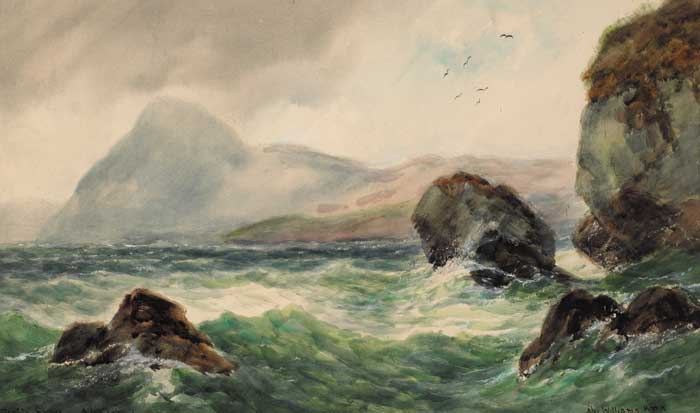 ATLANTIC SURGE, ACHILL ISLAND by Alexander Williams RHA (1846-1930) at Whyte's Auctions