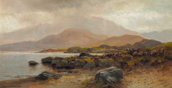 COASTAL LANDSCAPE WITH HEATHER AND ROCKS by Alexander Williams RHA (1846-1930) at Whyte's Auctions