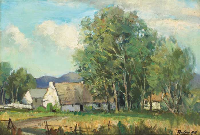 FARM HOUSES IN THE MOURNE MOUNTAINS by Rowland Hill ARUA (1915-1979) at Whyte's Auctions