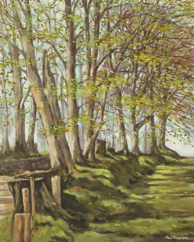 BEECHES ON THE ROAD TO BLESSINGTON, COUNTY WICKLOW by Patrick Phelan sold for �400 at Whyte's Auctions