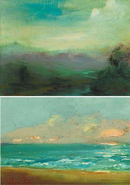 COUNTY WICKLOW and IRISH SEA (A PAIR), 2007 by Adam Kos (b.1956) at Whyte's Auctions