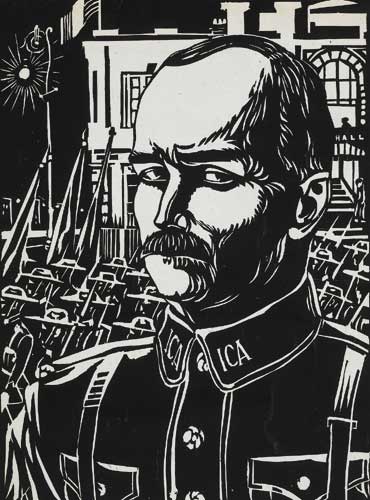 JAMES CONNOLLY AT LIBERTY HALL, DUBLIN by Harry Kernoff RHA (1900-1974) at Whyte's Auctions