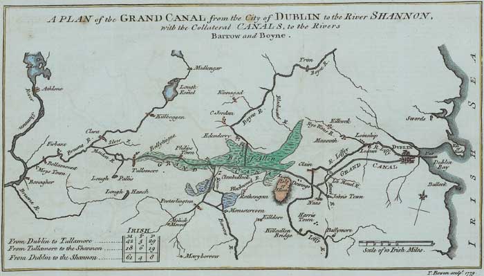 A PLAN OF THE GRAND CANAL FROM THE CITY OF DUBLIN TO THE RIVER SHANNON..., 1779 by Thomas Bowen sold for �300 at Whyte's Auctions