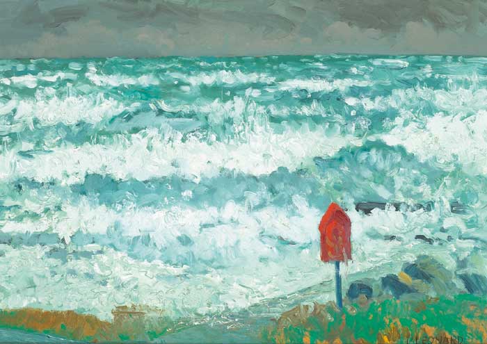 EASTERLY GALE, SKERRIES, 1982 by Patrick Leonard HRHA (1918-2005) at Whyte's Auctions