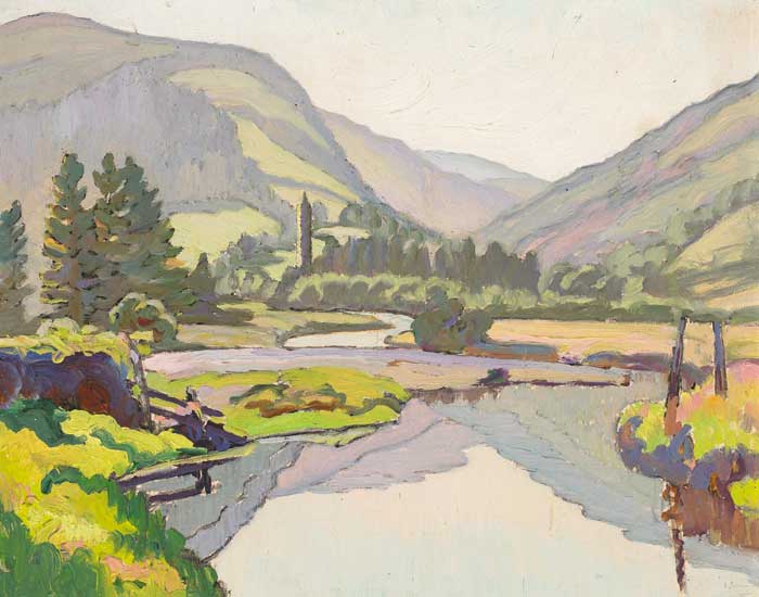 THE SEVEN CHURCHES, GLENDALOUGH, COUNTY WICKLOW by Letitia Marion Hamilton RHA (1878-1964) at Whyte's Auctions