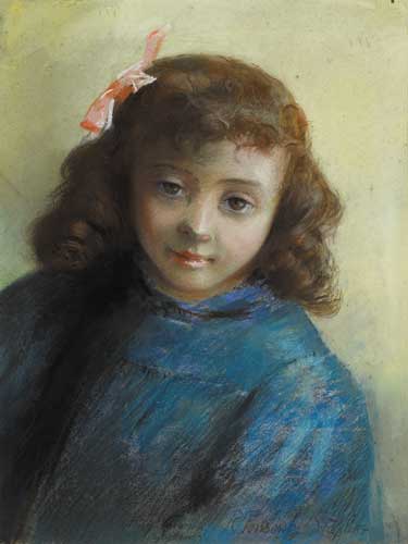 PORTRAIT OF A YOUNG GIRL IN BLUE by Sir Robert Ponsonby Staples RBA (1853-1943) at Whyte's Auctions