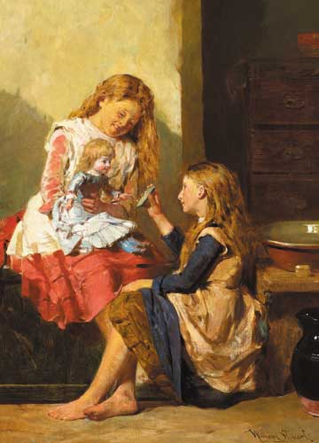 THE DOLL'S TOILET by William Stewart 1823-1906) at Whyte's Auctions