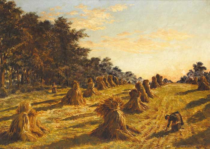 CORN WINNOWING, 1888 by John Quiller Lane (fl. 1885-89) at Whyte's Auctions