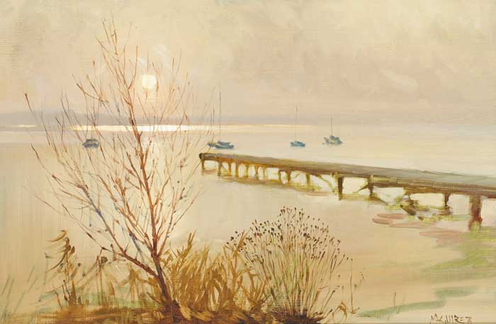 WINTER MORNING ON THE LOUGH, 1976 by Cecil Maguire RHA RUA (1930-2020) at Whyte's Auctions