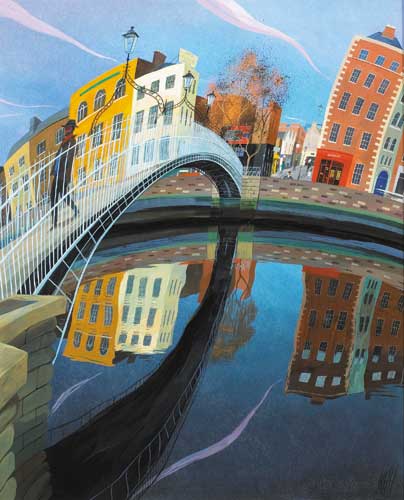 THE HA'PENNY BRIDGE, DUBLIN by Nicholas Hely Hutchinson sold for 3,400 at Whyte's Auctions