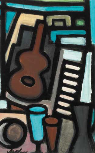 STILL LIFE WITH GUITAR by Markey Robinson (1918-1999) at Whyte's Auctions