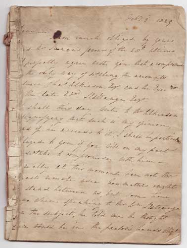 COPIES OF LETTERS TO VAS. CORRESPONDENTS REGARDING L'ESTRANGE FAMILY PROPERTIES IN CO. OFFALY, 1829 by Rev. Charles Hume (1768-?) at Whyte's Auctions