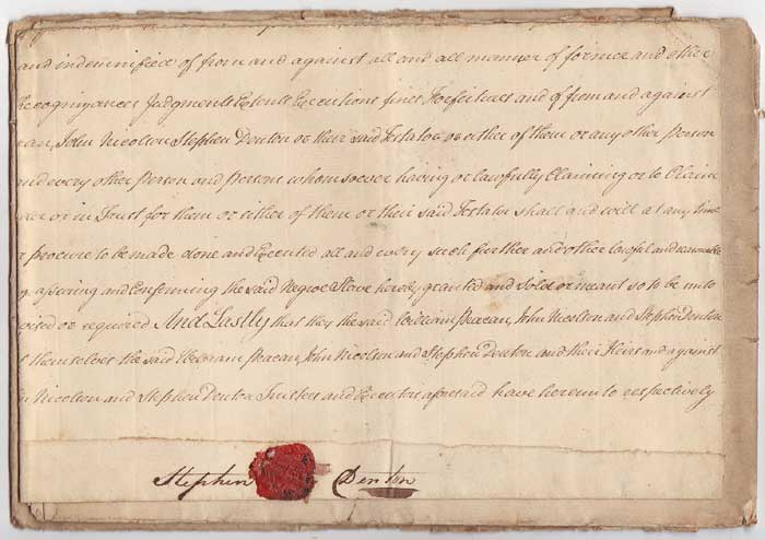 1805 SALE OF A SLAVE. AN INDENTURE IN JAMAICA at Whyte's Auctions