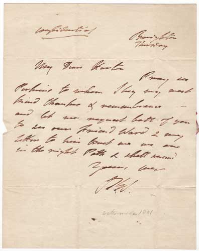 COLLECTION OF AUTOGRAPH MANUSCRIPT LETTERS at Whyte's Auctions