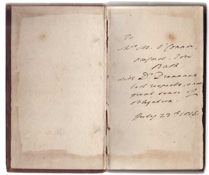 FUGITIVE PIECES IN VERSE AND PROSE - author's presentation copy by William Drennan M.D (1754-1820) at Whyte's Auctions