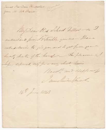 TWELVE LETTERS TO VARIOUS CORRESPONDENTS, 1840-56 at Whyte's Auctions