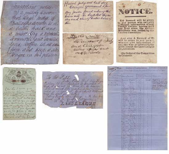 1880-1890 LAND LEAGUE AND BOYCOTTING IN COUNTY MAYO - AN IMPORTANT ARCHIVE OF PRINTED AND MANUSCRIPT at Whyte's Auctions