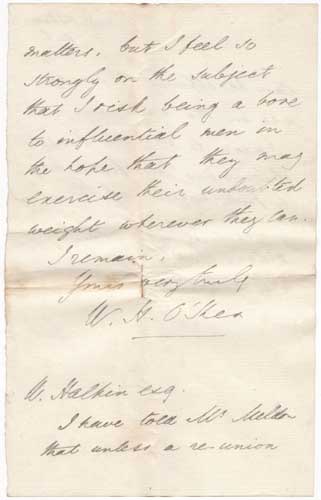 TWO LETTERS TO W. HALPIN, 1880-81 by Captain William Henry O'Shea (1840-1905), MP for Clare... at Whyte's Auctions