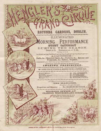 Circa 1880 Hengler's Grand Cirque, Rotunda Gardens, Dublin at Whyte's Auctions