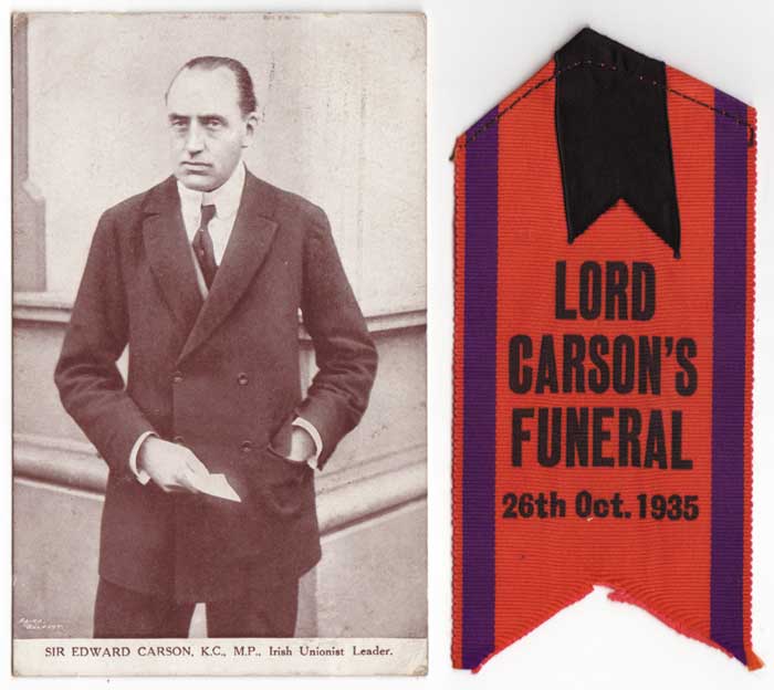 1935 LORD EDWARD CARSON FUNERAL (AND OTHER ITEMS) at Whyte's Auctions