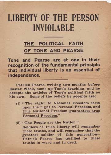 1916-22 Poster: LIBERTY OF THE PERSON INVIOLABLE at Whyte's Auctions