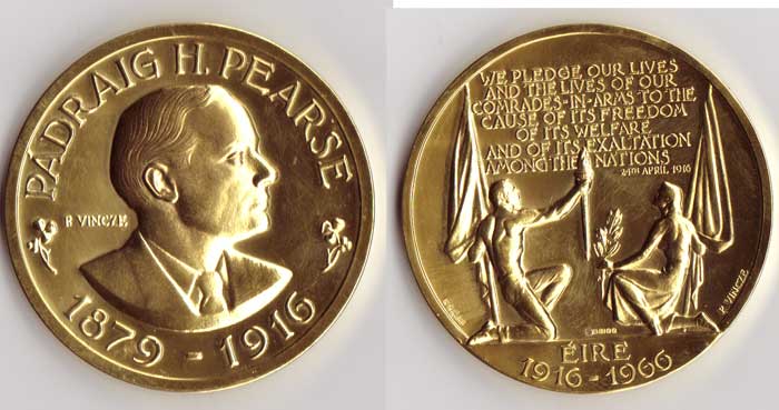 1916 RISING FIFTIETH ANNIVERSARY MEDAL, 1966 by Paul Vincze (1907-1994) at Whyte's Auctions