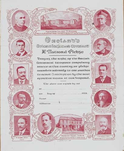 1918 IRELAND'S SOLEMN LEAGUE AND COVENANT (AGAINST CONSCRIPTION) at Whyte's Auctions