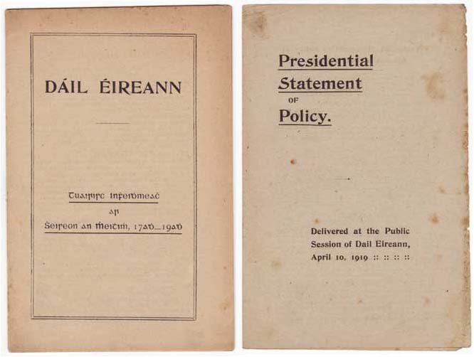 FIRST Dáil - JOURNAL OF THE FIRST SESSION, 21 January 1919 at Whyte's Auctions