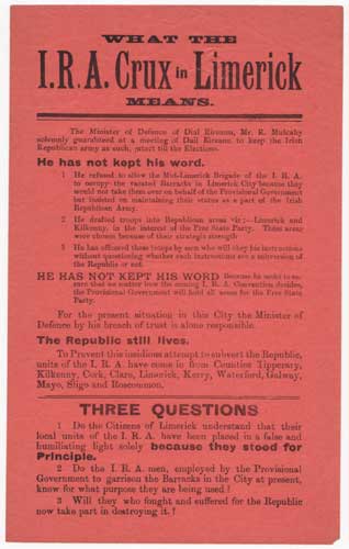 1922. Civil War Anti-Treaty Handbills at Whyte's Auctions