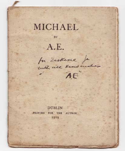MICHAEL - authors presentation copy to Erskine Childers at Whyte's Auctions