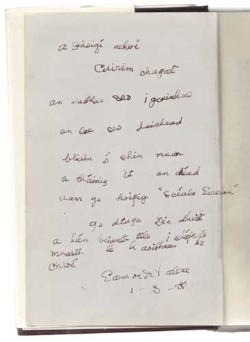 INSCRIBED COPY OF DOROTHY MACARDLE'S 'THE IRISH REPUBLIC', 1968 by Eamon de Valera (1882-1975) at Whyte's Auctions