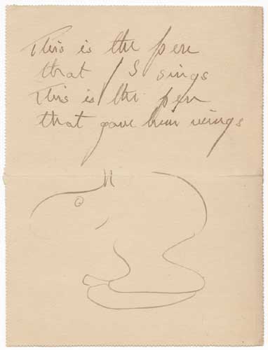 Illustrated autographed verse at Whyte's Auctions