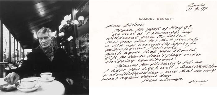 LETTERS TO EILEEN O'CASEY, 1969-89 by Samuel Beckett sold for �7,500 at Whyte's Auctions