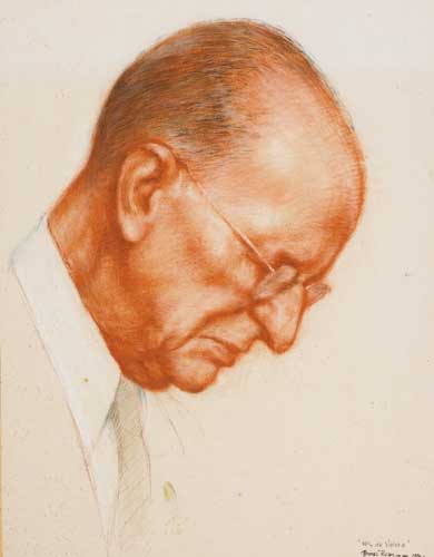 MR DE VALERA, 1974 by Thomas Ryan PPRHA (b.1929) at Whyte's Auctions