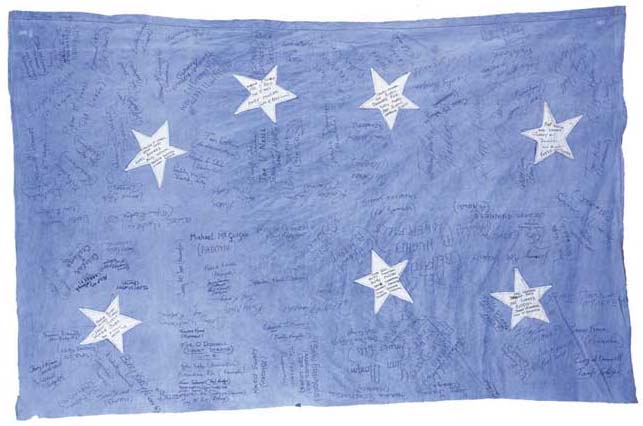 1975 LONG KESH INTERNMENT CAMP - A FLAG SIGNED BY 150 PRISONERS at Whyte's Auctions