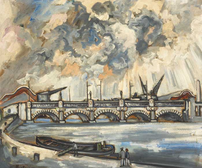 OLD QUEEN'S BRIDGE, BELFAST, circa 1940s by Markey Robinson (1918-1999) at Whyte's Auctions